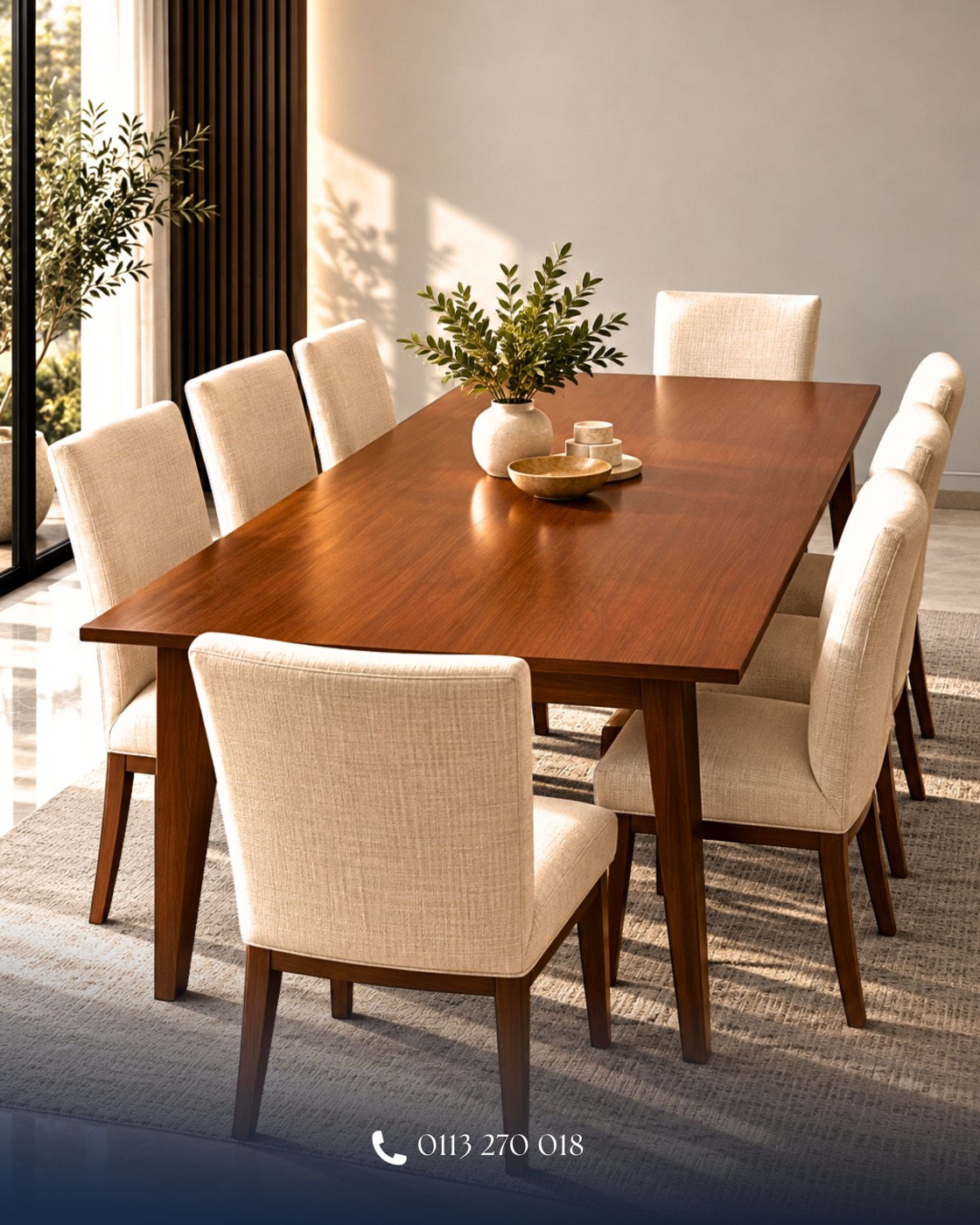 Cedar Linen Dining Set